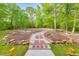 Lush backyard featuring stone pathways and landscaping creating a tranquil outdoor space perfect for relaxation and enjoyment at 2633 Jonesboro Rd, Fairburn, GA 30213
