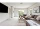 Comfortable living room with plush seating, large TV, and sunlit windows offer great natural lighting at 4496 Sardis Church Rd, Buford, GA 30519
