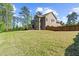A sprawling, verdant backyard offers plenty of space for relaxation and recreation at 6062 Fielder Way, Douglasville, GA 30135