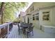 Well-maintained deck with outdoor dining and seating area, nestled against the home's exterior at 415 Oak Laurel Ct, Johns Creek, GA 30022