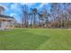 Large, lush green backyard with trees in the background at 6680 Benchwood Path, Cumming, GA 30028