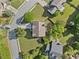 Aerial view showcasing the home's location within a well-maintained neighborhood and mature landscaping at 3317 Ridgemill Cir, Dacula, GA 30019