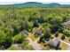 Beautiful aerial view of the property showing the home, pool, and surrounding landscape at 202 Carrington Estates Ct, Woodstock, GA 30188