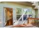 A back deck with access to the home's interior, showing a glimpse of the modern kitchen at 3365 Vintage Se Cir, Smyrna, GA 30080