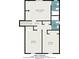 Upstairs floorplan with two bedrooms, two baths, a primary bedroom, and a hallway measuring 12'5