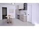 This cozy kitchen features stainless appliances, tiled floors, and access to additional rooms at 110 Ridge Se Ct, Mableton, GA 30126