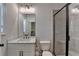 Modern bathroom boasts a glass-enclosed shower, sleek vanity, and contemporary fixtures at 3003 Evanshire Ave, Duluth, GA 30096
