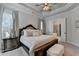 Elegant bedroom featuring a large bed with ensuite bathroom and walk-in closet access at 3003 Evanshire Ave, Duluth, GA 30096