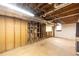 Unfinished basement with exposed ductwork at 4350 Bonaparte Dr, Tucker, GA 30084