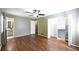 Main bedroom featuring hardwood floors, an ensuite bathroom, and a walk-in closet at 4350 Bonaparte Dr, Tucker, GA 30084