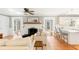 Inviting living room with hardwood floors, a fireplace, and an open layout at 1834 Kimberly Sw Dr, Marietta, GA 30008