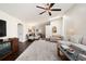 Open-concept living space showcasing hardwood floors, recessed lights, and neutral decor at 4030 Muirfield Ln, Marietta, GA 30068