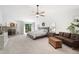 Spacious main bedroom with vaulted ceiling, stone fireplace and a private deck at 4030 Muirfield Ln, Marietta, GA 30068