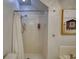 Clean shower stall in a bright bathroom at 4157 Town Branch Ct Sw, Covington, GA 30014
