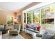 Bright sunroom with floor-to-ceiling windows offering serene views of the backyard at 728 Wesley Nw Dr, Atlanta, GA 30305