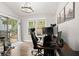 Bright office space with natural light, perfect for a home office or study area with desk and patio access at 3065 Camden Way, Alpharetta, GA 30005