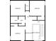 Upstairs floor plan showcasing three bedrooms, two baths, and an exercise room with open space below at 637 Sunflower Dr, Canton, GA 30114