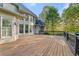 Large wooden deck, ideal for outdoor entertaining, adjacent to the home at 519 River Estates Pkwy, Canton, GA 30115