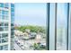 View of the city and surrounding neighborhood from a window at 1820 Peachtree Nw St # 1008, Atlanta, GA 30309