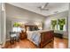 Bedroom with hardwood floors, natural lighting, and a ceiling fan at 2287 Armand Ne Rd, Atlanta, GA 30324