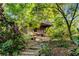 Exterior view of a charming home surrounded by lush landscaping and stone steps at 2287 Armand Ne Rd, Atlanta, GA 30324