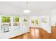 Bright breakfast nook with hardwood floors and views of the outdoor deck at 3902 Concord Walk Se Dr, Smyrna, GA 30082