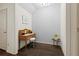 Home office featuring a desk, chair, and decor with hardwood floors and natural light at 1200 Virginia Ct # 101, Atlanta, GA 30306