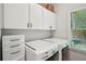 Well-organized laundry room with ample storage, modern machines, and bright natural light, making laundry a breeze at 1228 Dunwoody Walk, Atlanta, GA 30338
