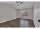 Bedroom with vaulted ceilings and hardwood flooring at 217 Lamb Rd, Moreland, GA 30259