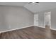 Bedroom featuring hardwood flooring and neutral walls at 217 Lamb Rd, Moreland, GA 30259