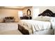 Bedroom showcasing furniture and design with vaulted ceilings and two windows at 3830 Kittery Pt, Snellville, GA 30039