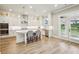 Bright kitchen boasts white cabinetry, stainless steel appliances, and an island with bar seating, perfect for entertaining at 10265 Grandview Sq, Johns Creek, GA 30097