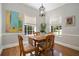 Bright dining room featuring hardwood floors, a decorative chandelier, and large windows providing ample natural light at 937 E Rock Springs Ne Rd, Atlanta, GA 30306