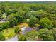 Aerial view showcasing the home's pool, patio, and surrounding lush green landscape at 3154 N Druid Hills Rd, Decatur, GA 30033
