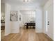Inviting foyer featuring hardwood floors, fresh white paint and lots of natural light at 3154 N Druid Hills Rd, Decatur, GA 30033