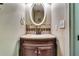 Bathroom with a sleek vanity and decorative tile backsplash offers a modern and stylish space at 3710 Burling Rdg, Lithonia, GA 30038