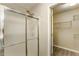 Bathroom featuring a shower and a view into the walk-in closet at 4061 Preserve Trl, Snellville, GA 30039