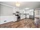 Spacious kitchen featuring stainless steel appliances and ample cabinet space at 1152 Bailing Dr, Lawrenceville, GA 30043