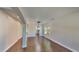 Open dining area with hardwood floors and a modern chandelier, perfect for entertaining at 1280 Sw Vonda Ln, Mableton, GA 30126