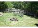 Backyard features a patio set, lush trees, and a fence, perfect for outdoor relaxation at 31 Dogwood Nw Ln, Cartersville, GA 30121