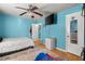 Bedroom with ceiling fan, TV, and a double bed at 2844 Whispering Hills Dr, Chamblee, GA 30341