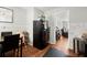 A kitchen dining area features stainless appliances and gray walls at 2844 Whispering Hills Dr, Chamblee, GA 30341