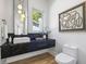Chic bathroom with modern vanity, vessel sink, and decorative artwork at 4785 Longchamps Dr, Sandy Springs, GA 30319