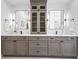 Elegant bathroom with double vanity and custom cabinetry at 4785 Longchamps Dr, Sandy Springs, GA 30319
