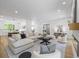Spacious living room featuring modern fireplace, natural lighting, and an open layout at 4785 Longchamps Dr, Sandy Springs, GA 30319