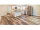 Spacious kitchen featuring stainless steel appliances, an island, and ample counter space at 5201 Skyline Dr, Stone Mountain, GA 30083