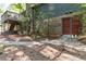 A brick foundation with exterior double doors leading out to the backyard, perfect for easy access at 5272 Cumberland Way, Stone Mountain, GA 30087