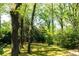 Lush backyard features mature trees, creating a private outdoor space at 400 Collier Rd, Atlanta, GA 30309