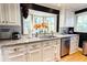 Charming kitchen featuring white cabinets, granite countertops, and a stainless steel dishwasher at 400 Collier Rd, Atlanta, GA 30309
