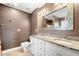 Bathroom with double sinks, granite countertops, and a neutral color scheme at 100 Cottage Nw Walk, Cartersville, GA 30121